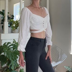 Buttoned Crop Top